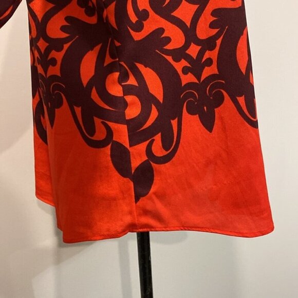 New York & Company Red Button Down Blouse Size Large - Picture 11 of 16